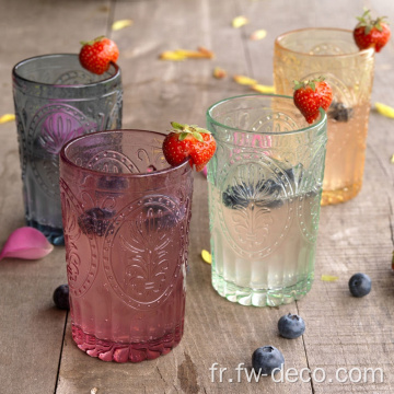 Ensemble de verres de gobelet de boisson de couleur personnalisée